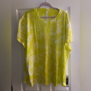 lululemon athletica Yellow Tie-Dye Short Sleeve Tee